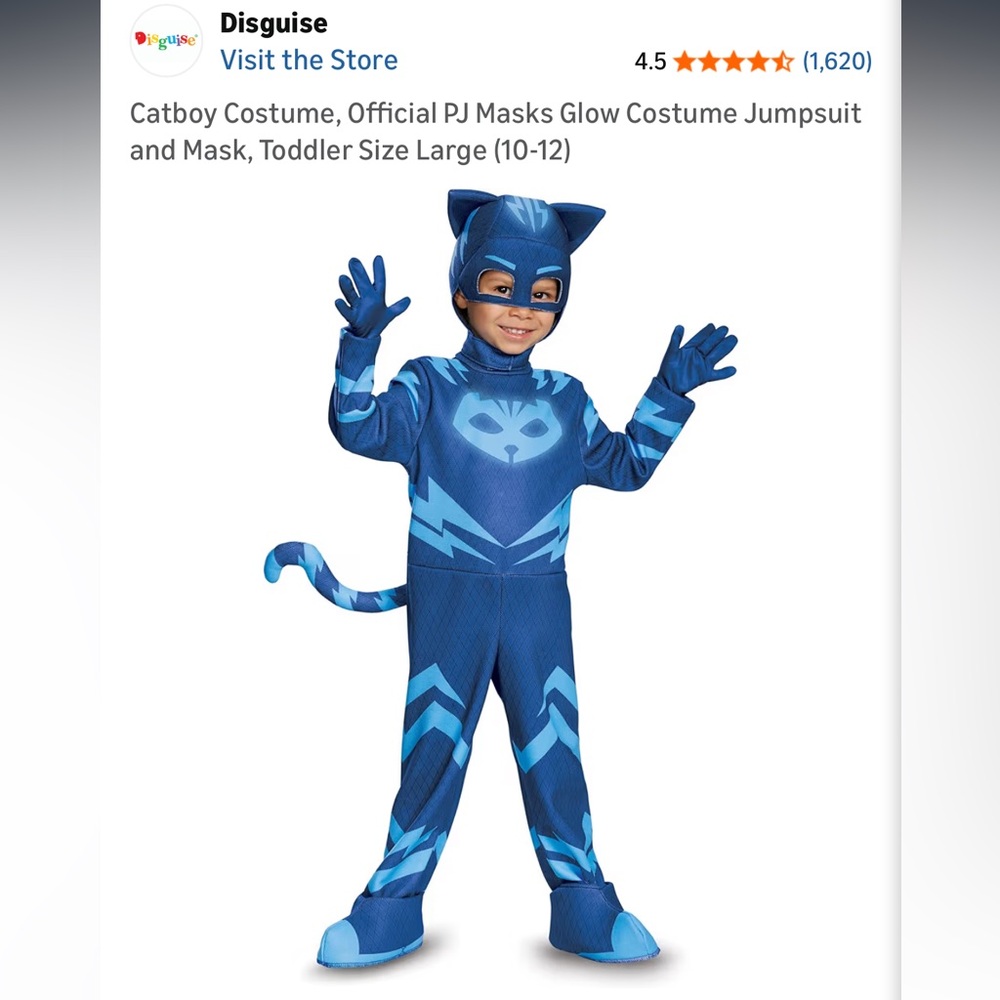 Pj Masks Costume Catboy age 10